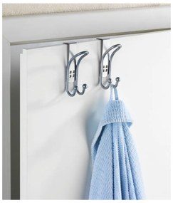 Комплект от 2 куки за окачване на врати в сребристо Кука за врата - Wenko