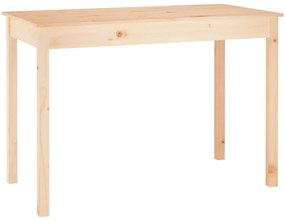 814249 vidaXL Трапезна маса, 110x55x75 см, борово дърво масив