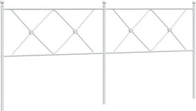 376587 vidaXL Метална резервна табла за легло, бяла, 180 см