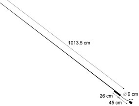 Модерна релсова система за осветление черна 1-фазна 1000 см - Magnetic