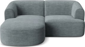 Тъмносив ъглов диван от рипсено кадифе (ляв ъгъл) Campi – Cosmopolitan Design