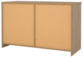 Скрин от дъбов декор с плъзгащи се врати в естествен цвят 119x76x50 cm Naia – Tvilum