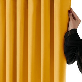 Затъмняваща завеса в цвят горчица 140x300 cm Velto – Filumi