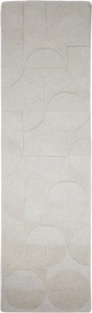 Ръчно изработена вълнена пътека в цвят слонова кост 60x230 cm Gigi – Flair Rugs