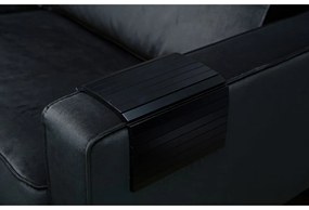 Черен гъвкав дървен подлакътник за диван WOOOD Tray