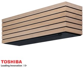 Инверторен климатик Toshiba Super Daiseikai 10 WOOD RAS-B13S4KVDG-E / RAS-13S4AVPG-E, 13000 BTU, 25 м2, А+++, Wi-Fi, R-32, Декоративен дизайн, Кафяв