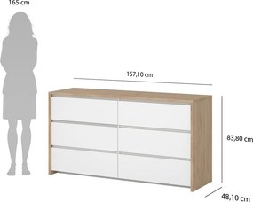 Бял скрин 157x84x48 cm Next – Tvilum