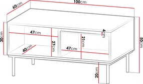 Масичка за кафе Carmesi-Leuko-Xriso