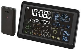 Метеорологична станция с LCD дисплей GoSmart 230V/3xAAA Wi-Fi Tuya черен