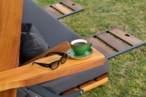Градински троен люлеещ се стол Luna Deluxe 2600, цвят Антрацит