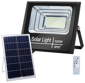 Aigostar - LED соларен прожектор 100W, 3,2V, IP67, димер, с дистанционно