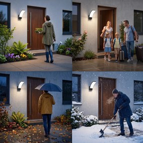 Fasado LED sieninis šviestuvas JNH032-G juodas