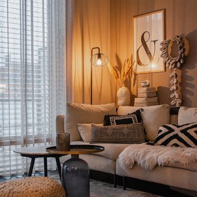 Индустриална подова лампа черна 23 см - Margarita