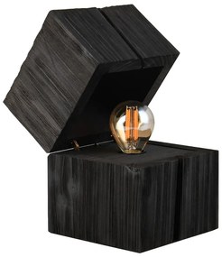 Черна настолна лампа (височина 16 см) Treasure - Trio