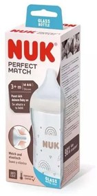 NUK PM СТЪКЛЕНО ШИШЕ M 230 МЛ 0-6 М NUK 56565120208