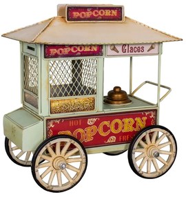 Метална малка декорация Popcorn Cart - Antic Line