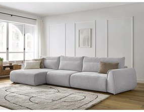 Светлосив ъглов диван Aden – Bobochic Paris