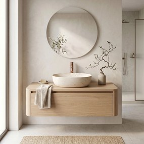 Умивалник за плот Rea Amelia Travertine Classic 48