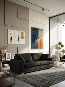 Диван Matrix Триместен-210φ 90β εκ.-Μαύρο