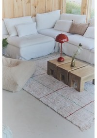 Кремав ръчно изработен памучен килим подходящ за пране 90x130 cm Color Lines – Lorena Canals