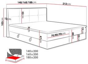 Тапицирано легло Euphoria-Mpez-160 x 200