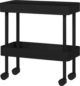 Черен метален подвижен стелаж 60x62x30 cm Nolle – noo.ma