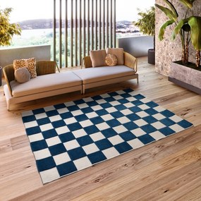 Син/кремав килим за открито и закрито 160x230 cm Cuadros – Universal