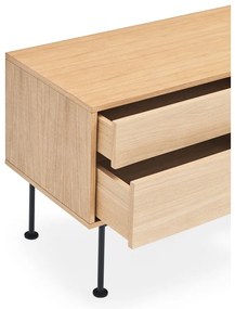 Антрацитно сив ТВ скрин с дъбов фурнир Yoko - Teulat