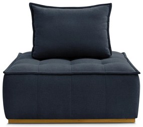 Тъмносиньо кресло от прежда с примки от букле Elisa – Bobochic Paris