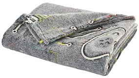 Сиво бебешко одеяло със светещ ефект от микроплюш 130x170 cm Game Over – Catherine Lansfield