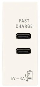 VIMAR 30292.CCB USB Контакт Linea, C+C 15W 3A 5V 1M, White,