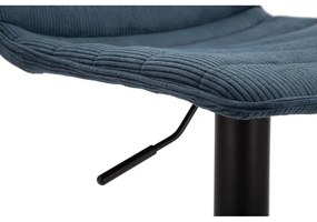 Бар стол с регулируема височина в петролен и черен цвят (височина на седалката 61 cm) Malia – Mauro Ferretti