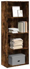 857912 vidaXL Библиотека, опушен дъб, 60x30x152 см, инженерно дърво