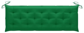 Sonata Възглавница за градинска пейка, зелена, 150x50x7 см, плат