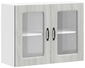 853613 vidaXL Кухненски стенен шкаф с стъклена врата, Kalmar, инженерно дърво