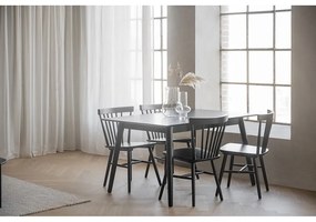 Черна маса за хранене , 140 x 90 cm Lotta - Rowico