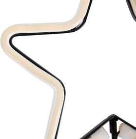 Коледен неон градински прожектор жълта звезда с LED и таймер IP44 - Fura