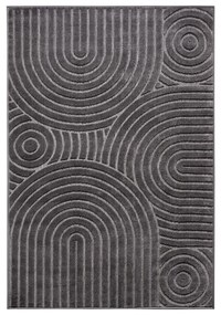 Антрацитен килим 133x190 cm Iconic Wave - Hanse Home