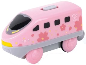 Hape - Междуградски локомотив с батерия, 12 x 4 x 5 см, Розов