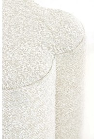 Кремава табуретка от плат букле Nalani – Light &amp; Living