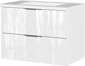Бял гланцов стенен шкаф за мивка 81x61 cm Celano – Germania