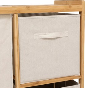 Етажерка 5five Tidy Box, С 1 кош за пране и 2 коша за съхранение, Бамбук