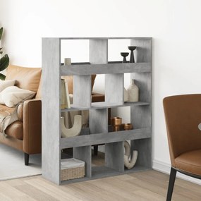 3309522 vidaXL Разделител за стая бетонно сив 100x33x125,5 см инженерно дърво