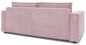 Светлорозов диван от велур 245 cm Nihad - Bobochic Paris