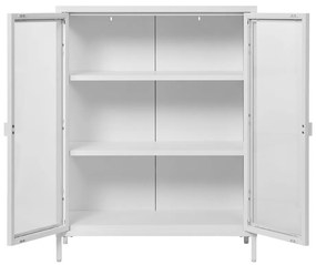 Бяла метална витрина 80x101 cm Brisbane – House Nordic