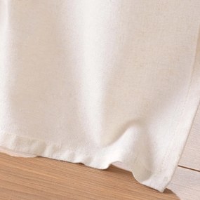 Бяло/кафяво перде със смес от юта 140x240 cm Cirrus – douceur d'intérieur