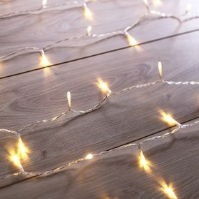 LED прозрачна светлинна верига за удължаване на Коледа, 200 лампички, дължина 1 м - DecoKing