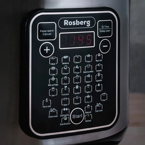 Мултикукър с 31 програми Rosberg R51985F5, 780W, 5L, Незалепващо покритие, Инокс