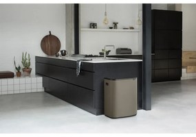 Кош за боклук Brabantia Bo Touch 1001276, 60 л, Плавно и безшумно отваряне, Голям отвор, Бронз