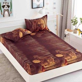 Спално бельо 3 части с ластик 100% памук - a718 от Onesleep